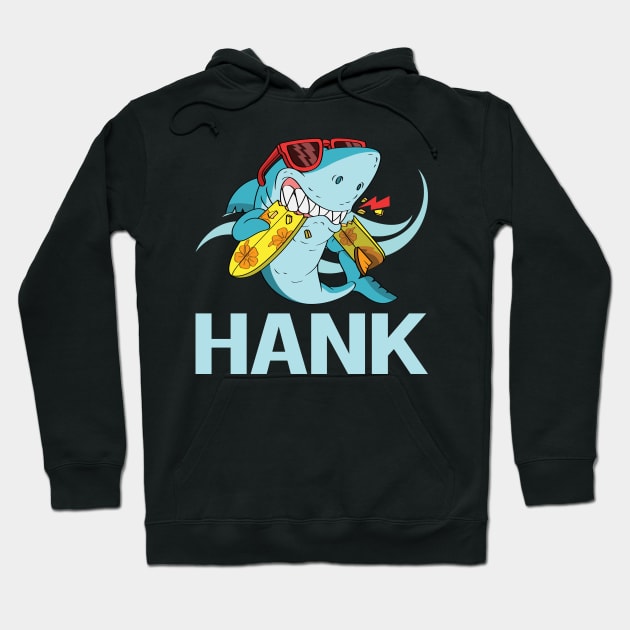 Funny Shark - Hank Name Hoodie by Atlas Skate